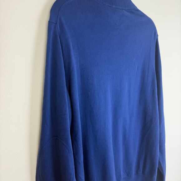 NWT Cutter & Buck Mens Buffalo Bills Quarter-Zip Long Sleeve Blue Sweater Medium - Picture 6 of 9